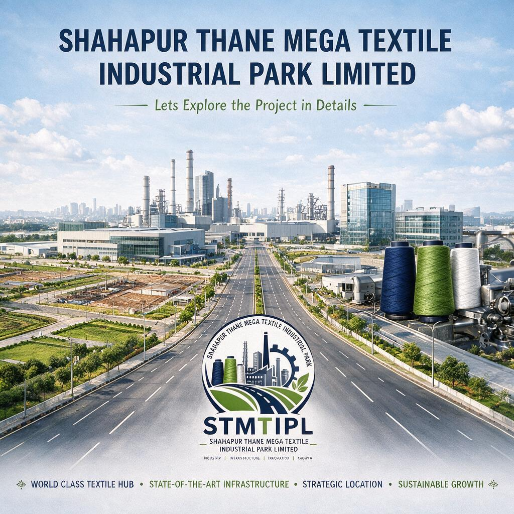 Aerial concept view of the integrated STMTIPL textile park